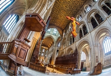 View from the Nave Altar eastwards through the Choir Stalls and Crossing to Presbytery and High Altar