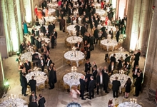 People at a dinner in Peterborough Cathedral Nave