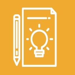 Lightbulb on yellow background